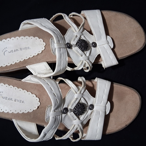 Oakley White Strappy Slide Sandals - Picture 3 of 7